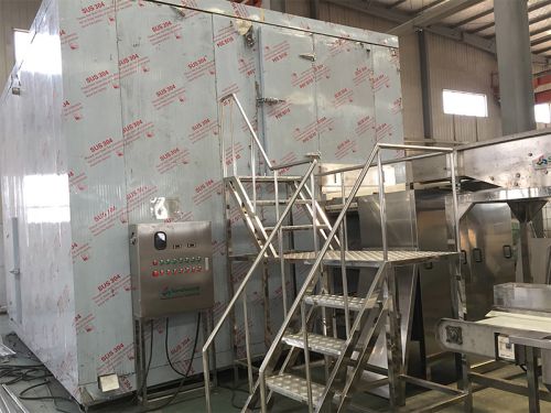 IQF fluidized bed freezer